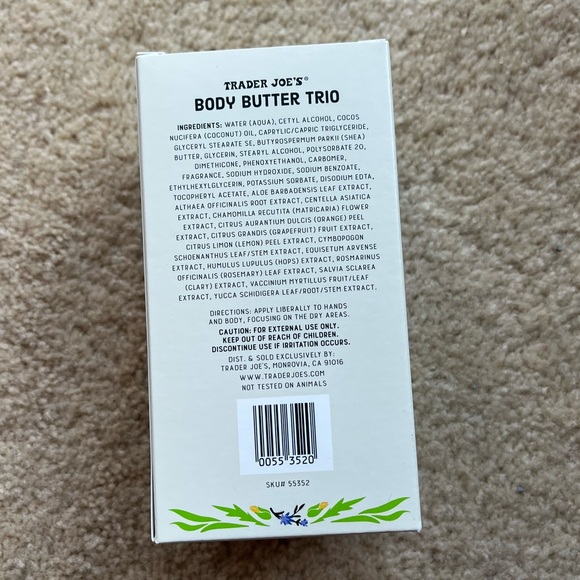 NEW Trader Joes Body Butter Trio Rich & Moisturizing 3-3.5 Oz Tubs - Picture 3 of 4
